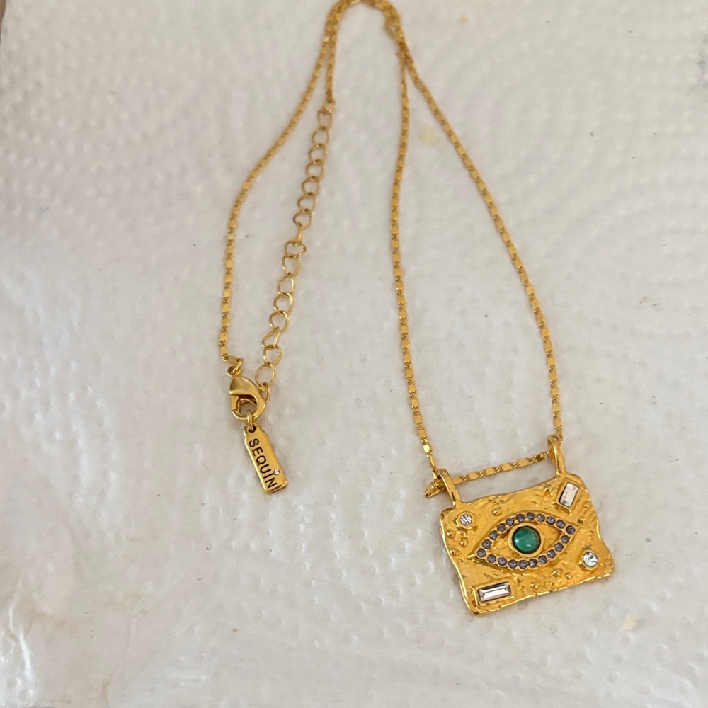 Gold Evil Eye Necklace